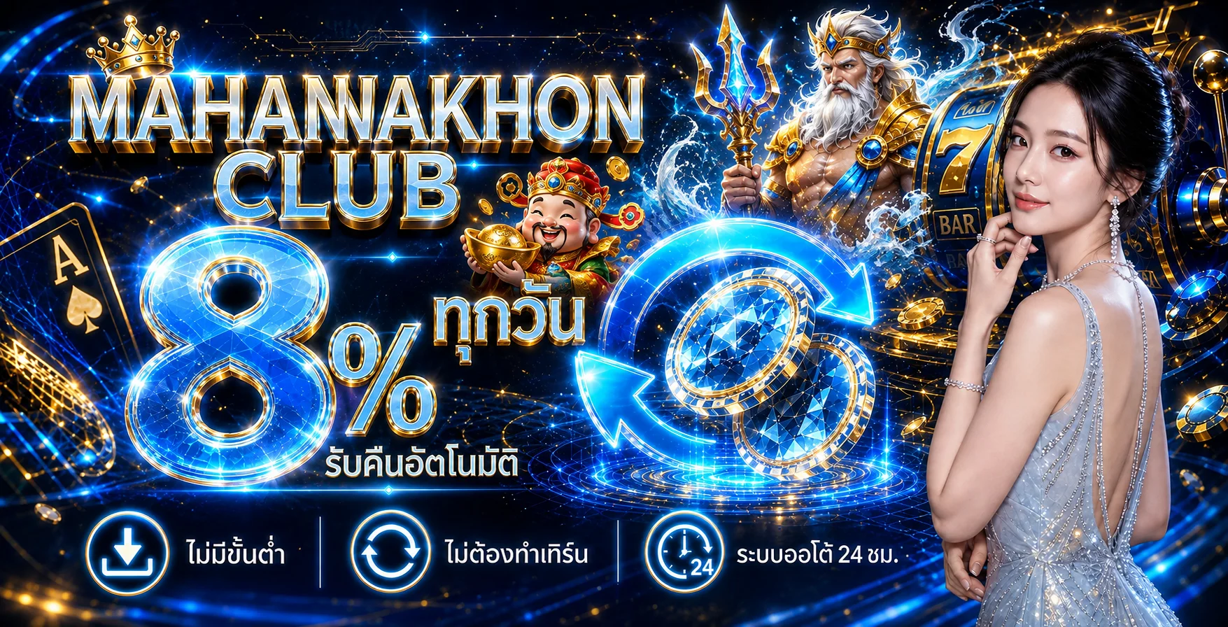 MAHANAKHON CLUB | เว็บตรง สล็อต บาคาร่า แทงบอล ฝากถอนออโต้